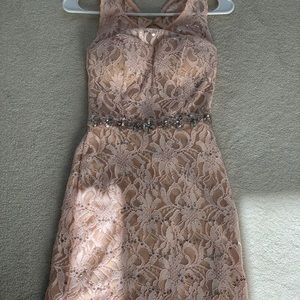 City Triangles Pink Lace Dress